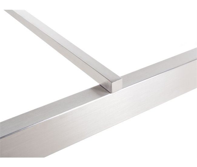 Beliani Mesa de refeição GROSSETO 90x180 Cinza Escuro