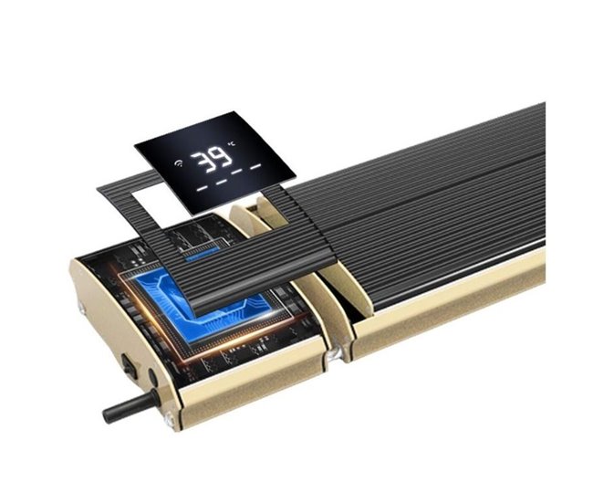 Aquecedor De Infravermelhos Com Wifi RiscaldatoreInfrarossi2400-WIFI-MPC Preto