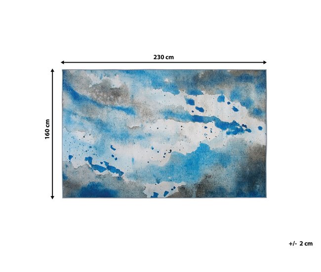Beliani Pelos curtos BOZAT 160x230 Azul Claro