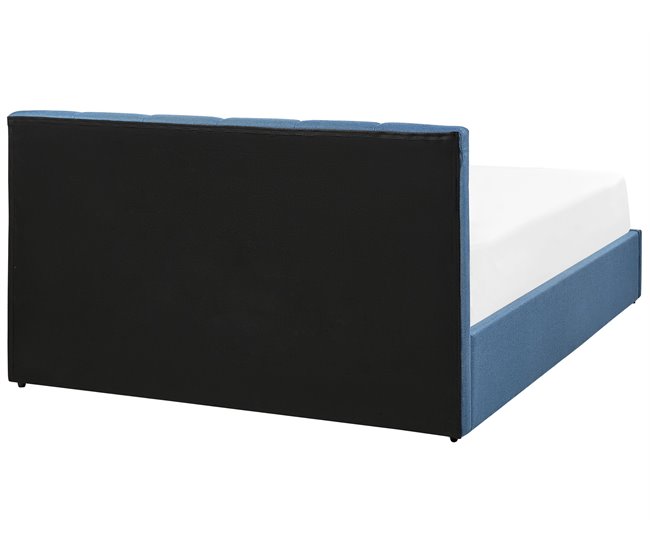 Beliani Cama com estrado Poliéster DREUX 151x214 Azul