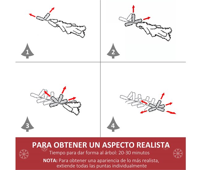 Árvore de Natal PVC e Metal HOMCOM, casa - natal Verde