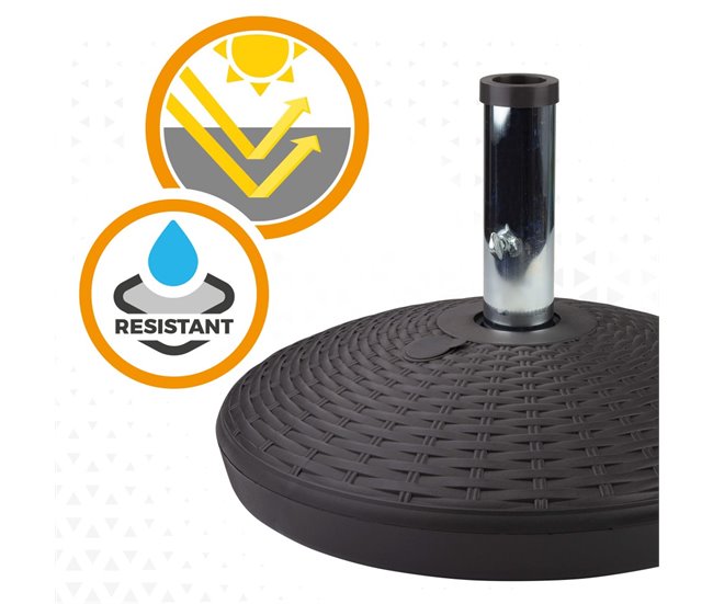 Base para guarda-sol circular Aktive antracite 41-51 mm Cinza