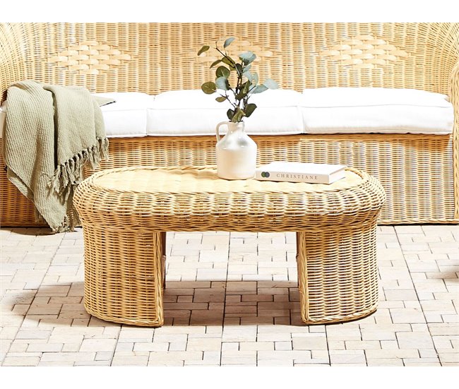 Beliani Mesa de jardim LIVADEIA Natural