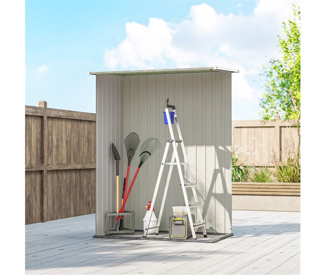 Abrigo de Armazenamento Aço e PP Outsunny Verde