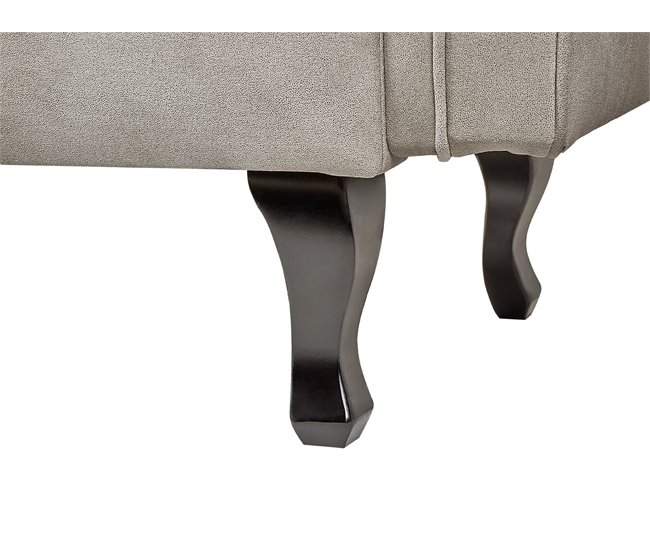 Beliani Chaise longue versão à esquerda Veludo LATTES Cinza Escuro