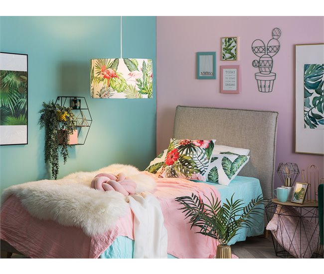 Beliani Candeeiro de tecto FLAMINGO Multicor