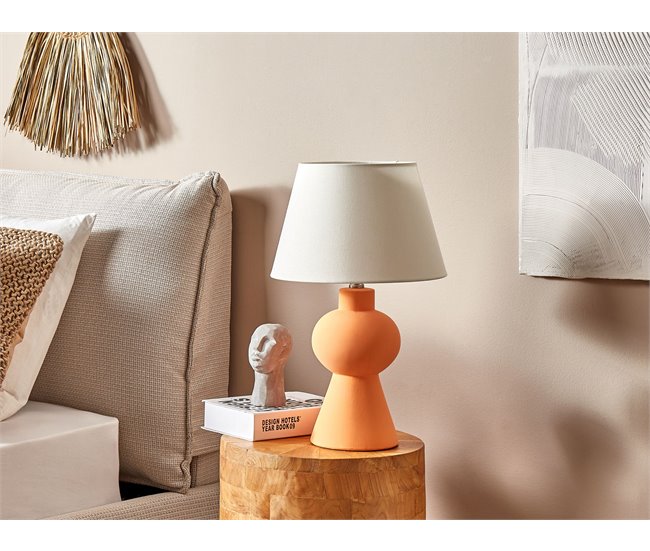 Beliani Candeeiro de mesa FABILOS Laranja