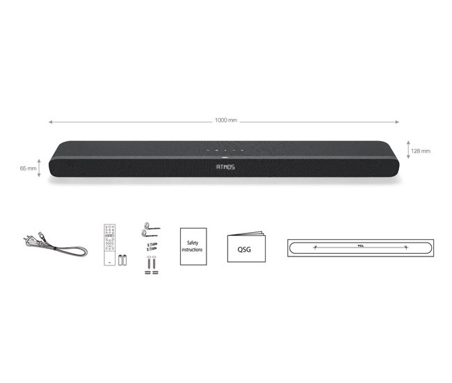 Barra de som de cor preto TCL TS8111 Preto