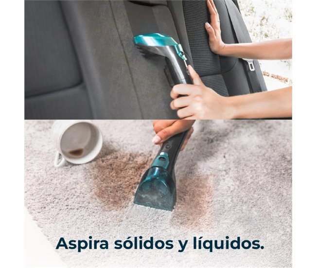 Cecotec Aspirador de estofos Spot & Carpet Clean. Potência de 650 W. Dois depósitos, um para água limpa e outro para água suja. Pulverizador de água e 12 kPa de sucção. Preto