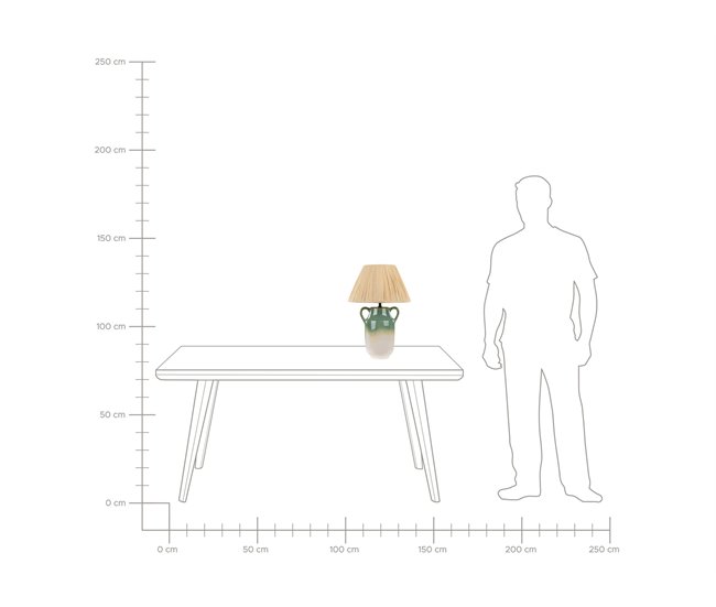 Beliani Candeeiro de mesa LIMONES Verde