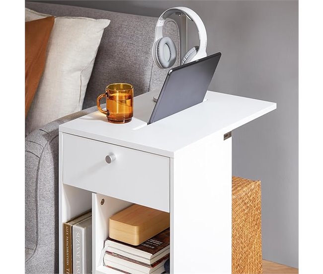 SoBuy Mesa lateral Mesa de centro FBT148-W PT Branco