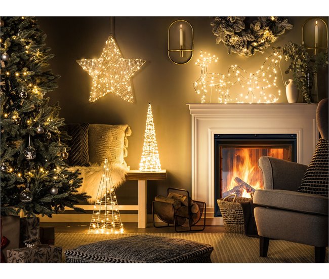 Beliani Decoração LED SAIJA Cinza