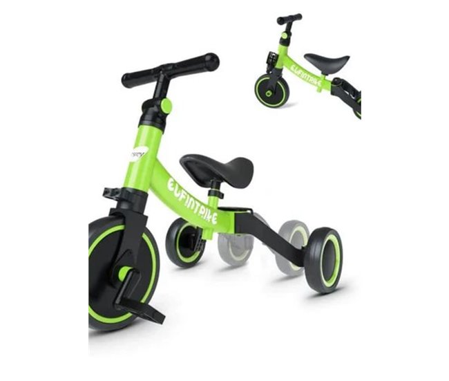 Triciclo dobrável que evolui para uma bicicleta de equilíbrio por 1 a 4 anos