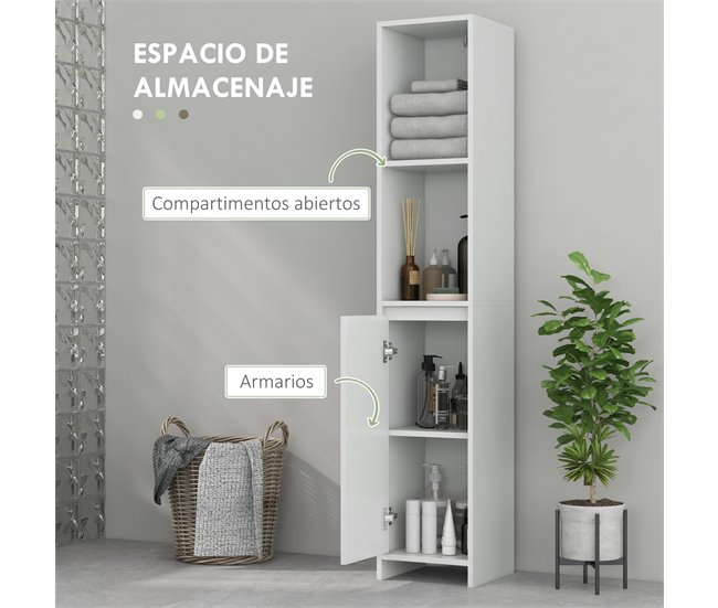 Coluna Casa de Banho MDF HOMCOM, casa - casa de banho Branco