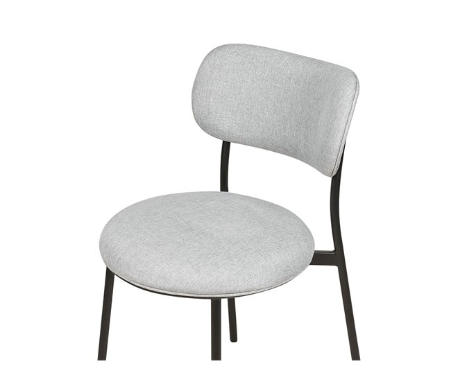 Beliani Silla de comedor CASEY Cinza Claro