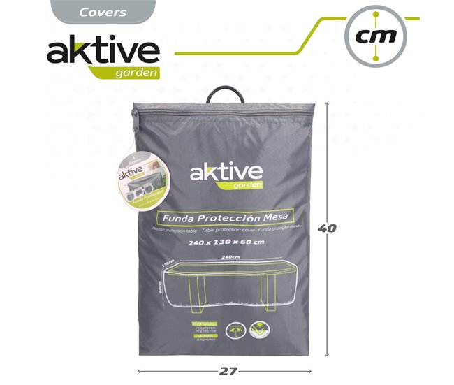 Capa de proteção mesa jardim Aktive Garden Cinza
