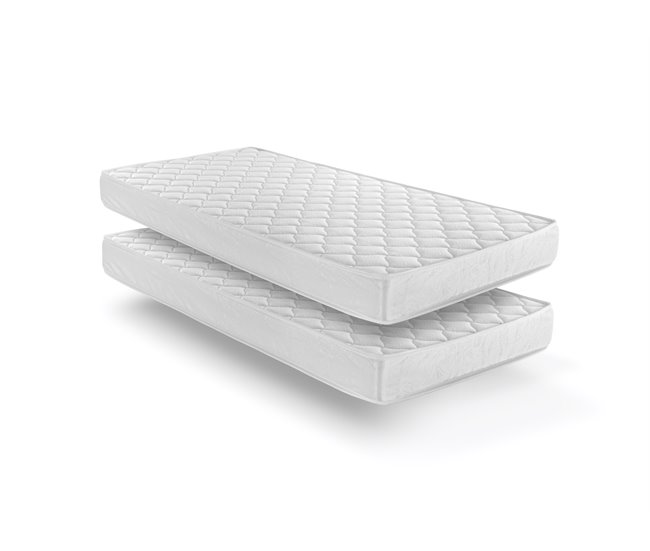 Conjunto 2 colchões para cama UPPSALA 80x200cm Branco