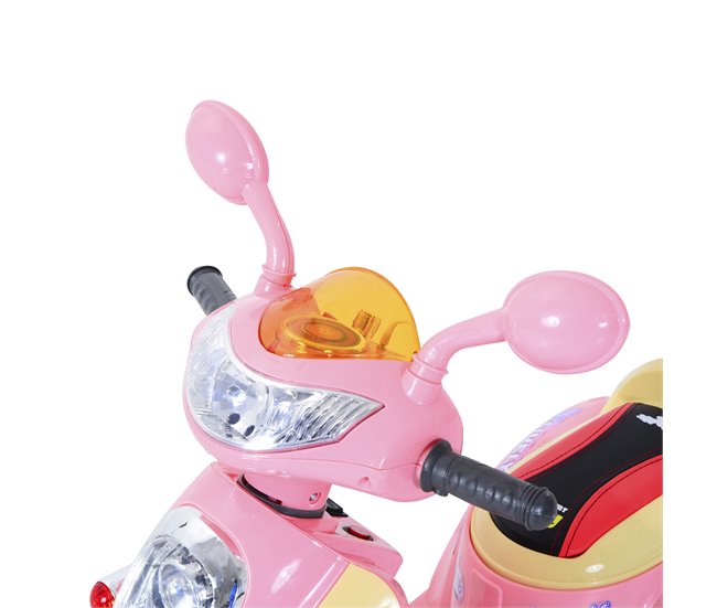 Moto elétrica metal e PP HOMCOM Rosa