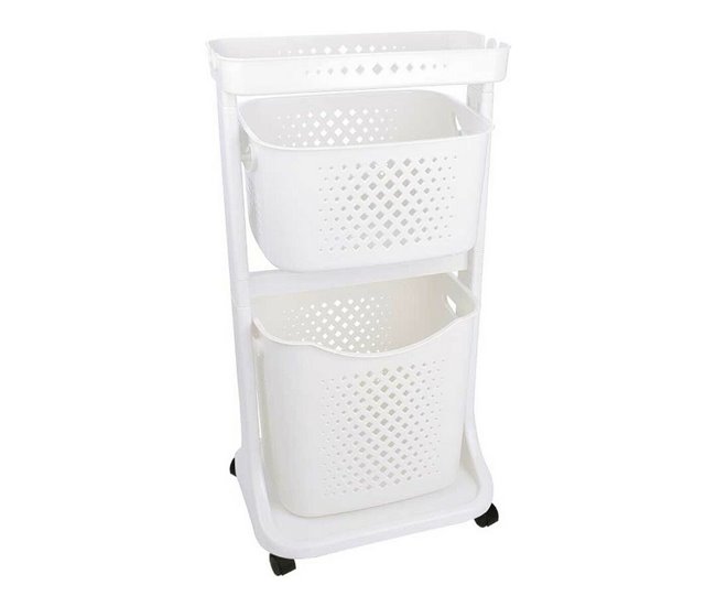 Carrinho para a Roupa Branco