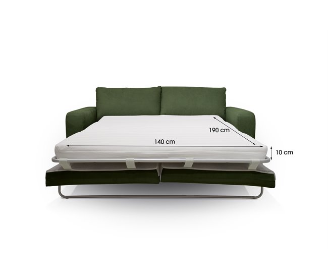 Sofá cama SWEET com abertura italiana Verde