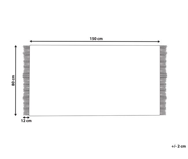 Beliani Entrelaçado TEKELER 80x150 Cinza Claro
