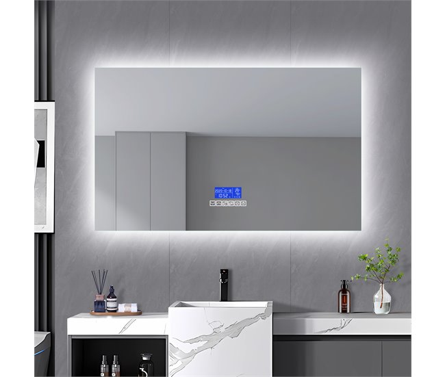 Espelho de banheiro LED redondo 120x4 Transparente