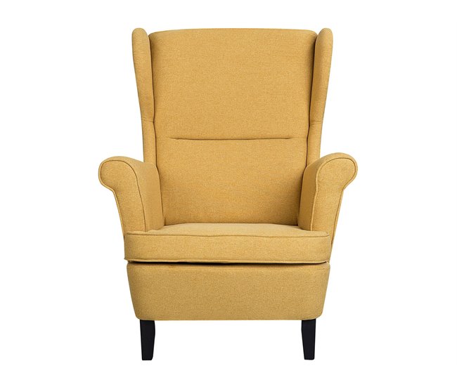 Beliani Poltrona com braços ABSON Amarelo