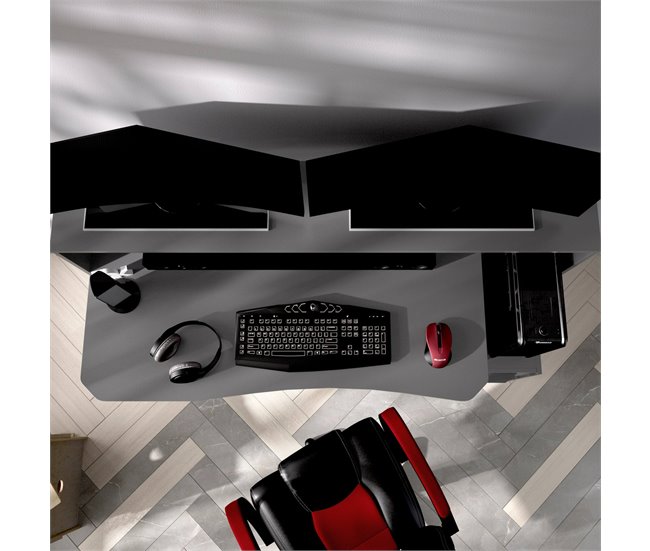 Mesa com efeito de madeira Preto