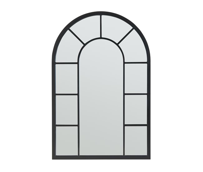 [en.casa] Espelho de parede Enonkoski janela arqueada MDF Preto