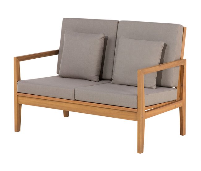 Beliani Conjunto de jardín Madera de acacia con certificado FSC® PATAJA Cinza Escuro