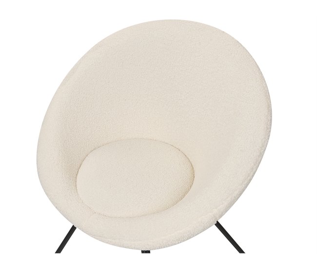 Beliani Cadeira de refeição FLOBY II Branco/ Bege