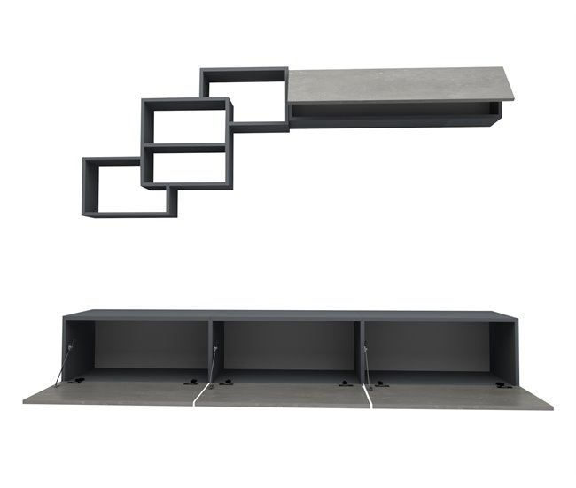 Compacto de TV 210cm FREE cor cinza Cinza