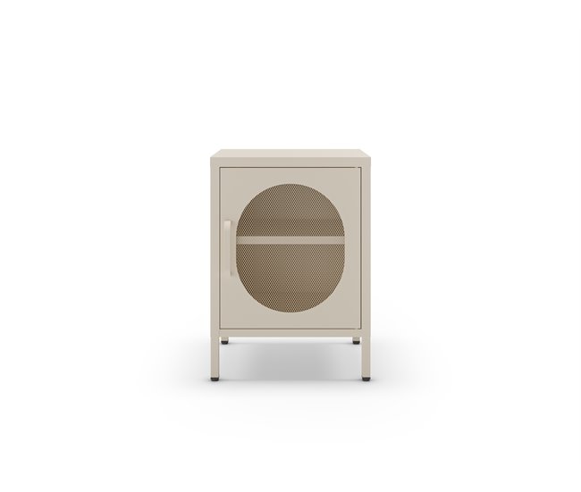Mesa de cabeceira DIORA 60x40x35cm 1 porta Creme