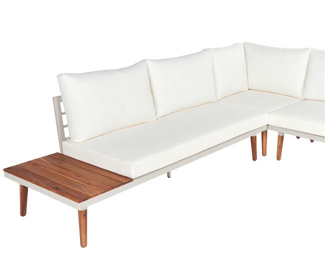 Beliani Conjunto lounge CORATO Cinza Escuro