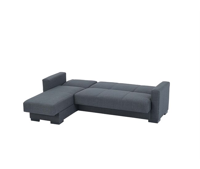 Chaise longue ANGELO com cama reversível cinza Cinza Escuro