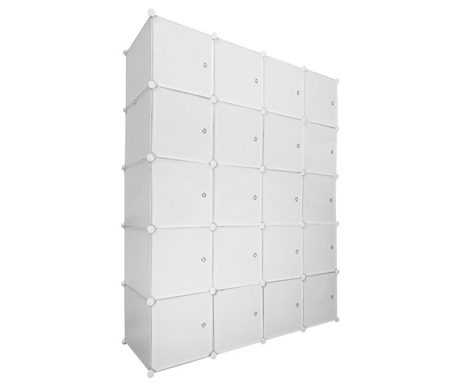 Armário Cubo Personalizável Caixa Premium 20 Cubos/Portas Branco