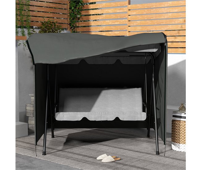 Capa para Móveis de Jardim Tecido Oxford Outsunny Cinza