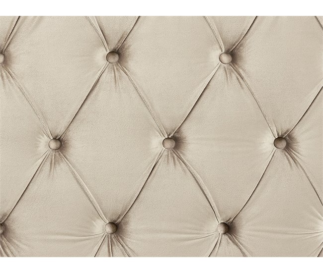 Beliani Cama com estrado Veludo AYETTE 225x215 Bege
