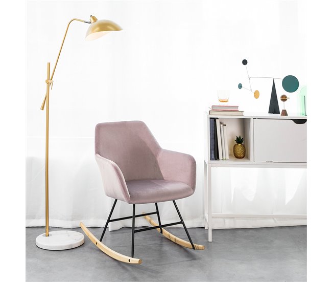 Poltrona de balanço FST68-P SoBuy Rosa