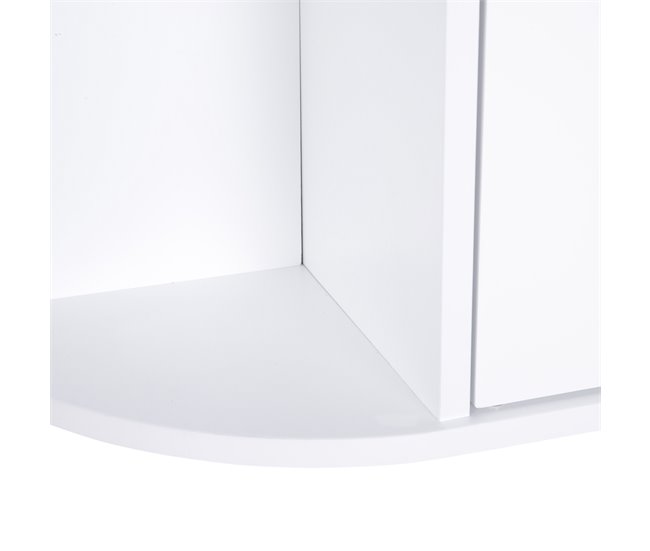 Armário com Espelho MDF e Vidro HOMCOM, casa - casa de banho 66 Branco