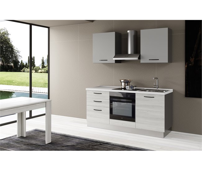 Cozinha GILDA 2.0 Direita Branco/cinza