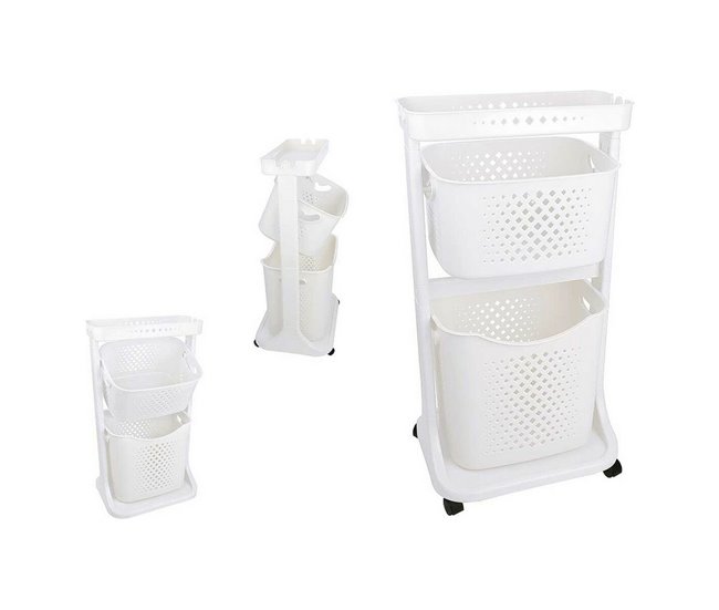 Carrinho para a Roupa Branco