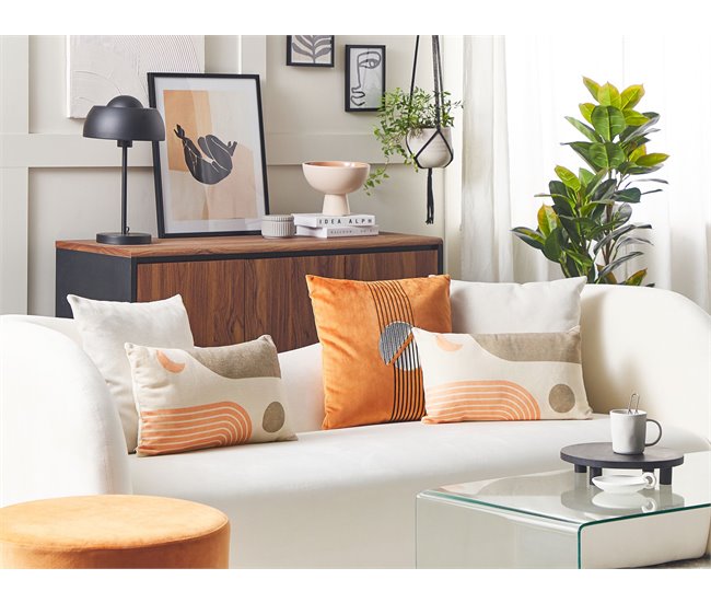 Beliani Almofada decorativa MELAMPODIUM Multicor