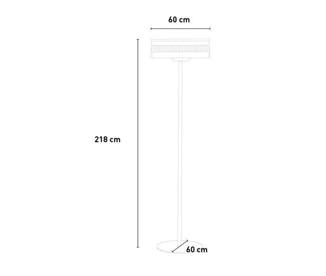 Sined INFRARED STUFA TERRA 2000 Piso Aquecedor Reflector 2000W, Grey Cinza