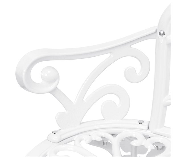Banco de jardim em ferro fundido com 2 lugares 99x54 Branco