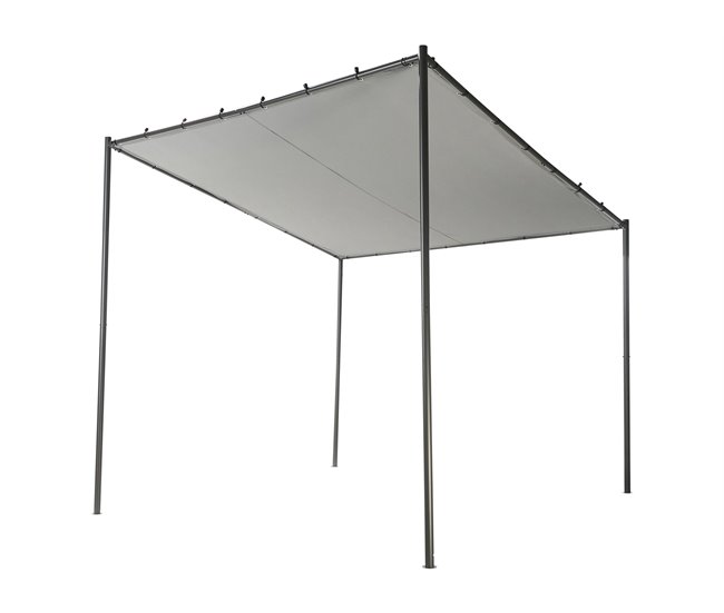 Beliani Pérgola de jardim VIMINO 282x294 Cinza