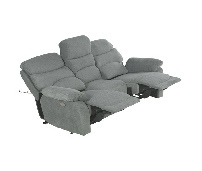 Sofá 3 lugares 2 assentos relax elétricos ESPRIT Verde