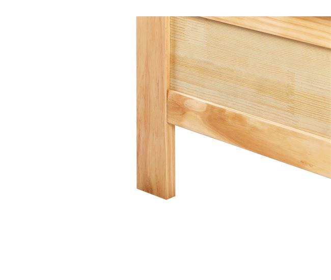 Beliani Cama com estrado Pinho MAYENNE Castanho