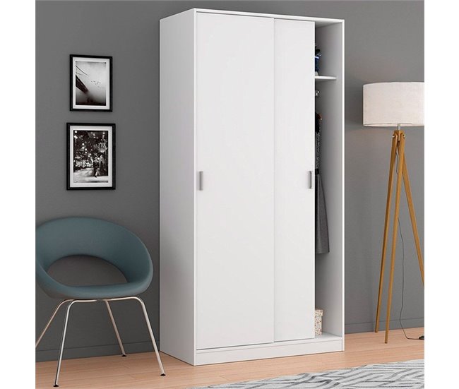 Máximo de 2 roupeiros com portas de correr 100 Branco