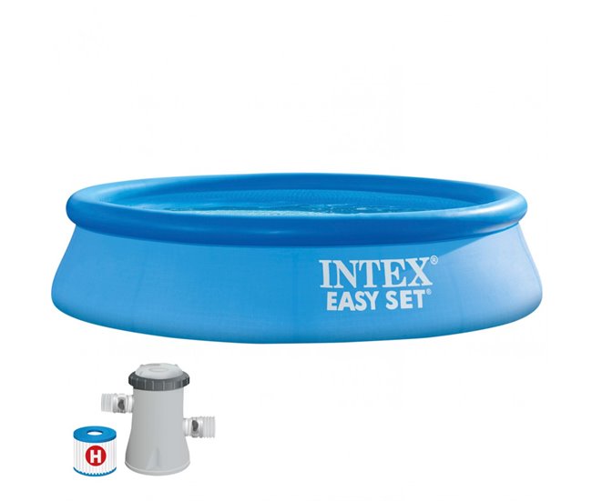 Piscina insuflável INTEX Easy Set com sistema de filtragem Azul